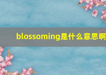 blossoming是什么意思啊