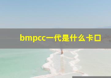 bmpcc一代是什么卡口