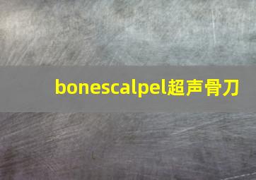 bonescalpel超声骨刀