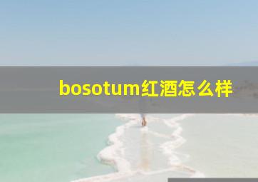 bosotum红酒怎么样