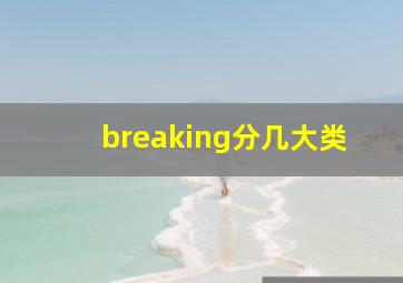 breaking分几大类