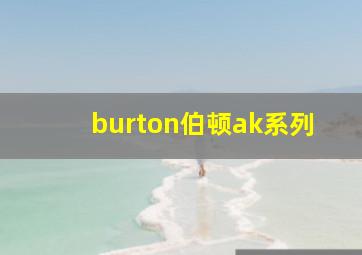 burton伯顿ak系列