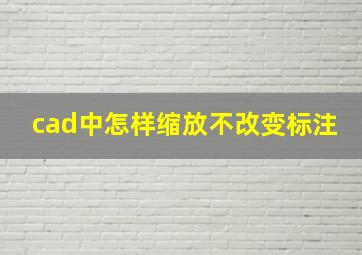 cad中怎样缩放不改变标注