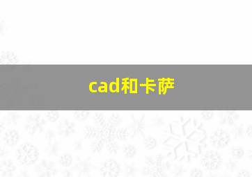 cad和卡萨