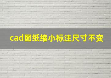 cad图纸缩小标注尺寸不变