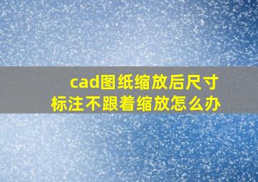 cad图纸缩放后尺寸标注不跟着缩放怎么办