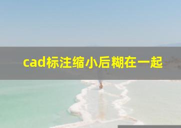 cad标注缩小后糊在一起