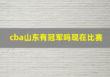 cba山东有冠军吗现在比赛