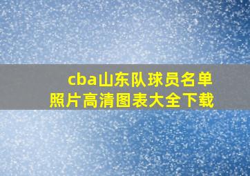 cba山东队球员名单照片高清图表大全下载