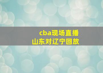 cba现场直播山东对辽宁回放