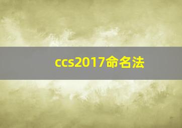 ccs2017命名法