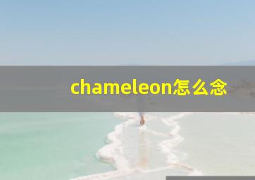 chameleon怎么念