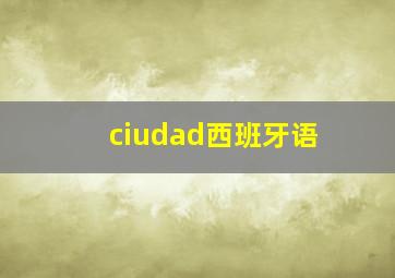 ciudad西班牙语