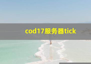 cod17服务器tick