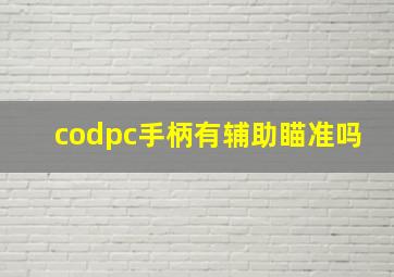 codpc手柄有辅助瞄准吗