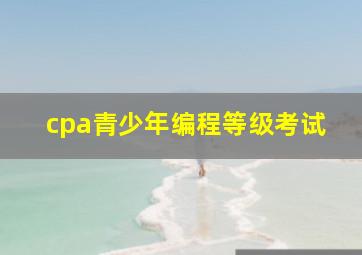 cpa青少年编程等级考试