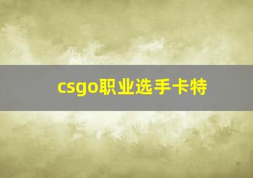 csgo职业选手卡特