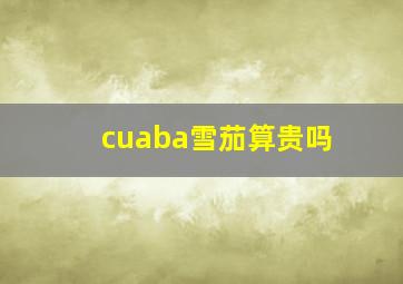 cuaba雪茄算贵吗