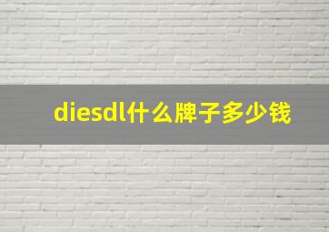 diesdl什么牌子多少钱