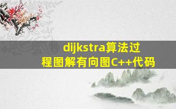 dijkstra算法过程图解有向图C++代码