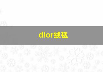 dior绒毯