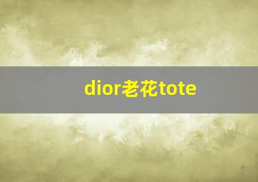 dior老花tote