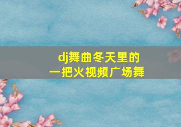 dj舞曲冬天里的一把火视频广场舞