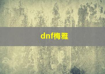 dnf梅雅