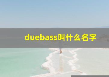 duebass叫什么名字