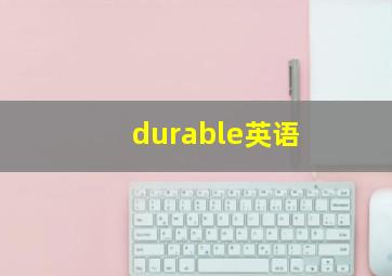 durable英语