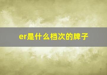 er是什么档次的牌子