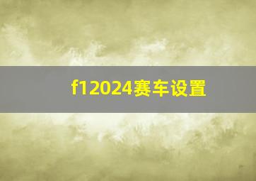 f12024赛车设置