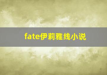 fate伊莉雅线小说