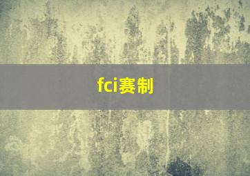 fci赛制