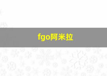 fgo阿米拉