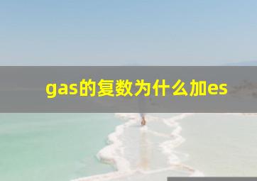 gas的复数为什么加es