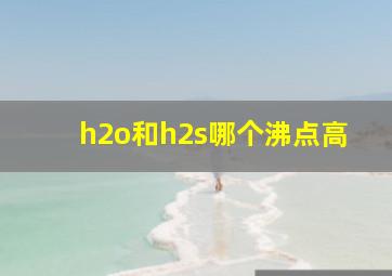 h2o和h2s哪个沸点高