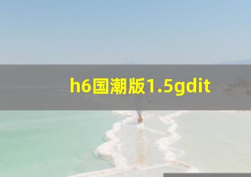 h6国潮版1.5gdit