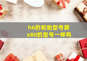 h6的轮胎型号跟x80的型号一样吗