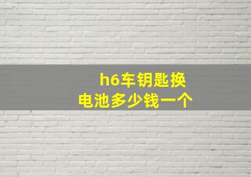 h6车钥匙换电池多少钱一个