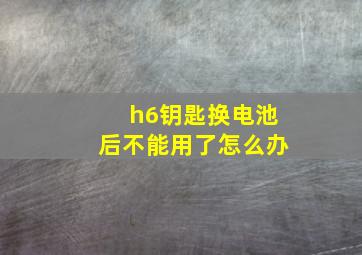 h6钥匙换电池后不能用了怎么办