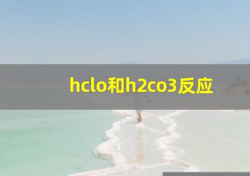 hclo和h2co3反应