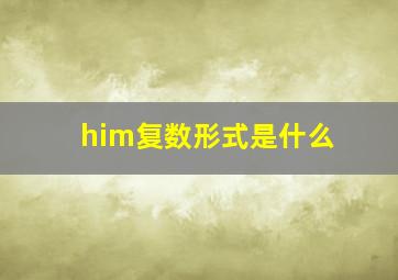 him复数形式是什么