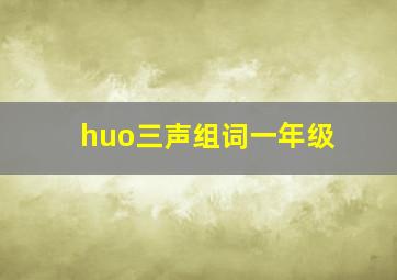 huo三声组词一年级