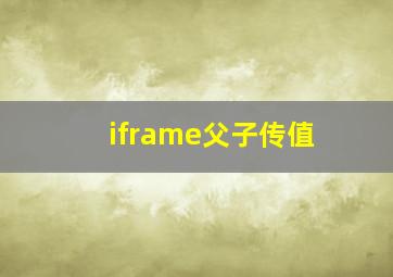 iframe父子传值