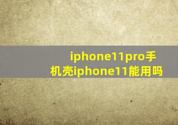 iphone11pro手机壳iphone11能用吗