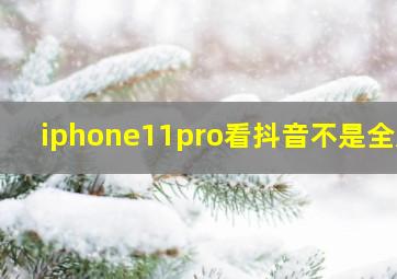 iphone11pro看抖音不是全屏