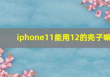 iphone11能用12的壳子嘛