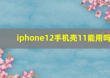 iphone12手机壳11能用吗