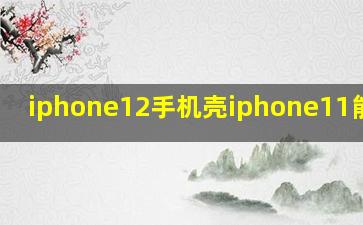 iphone12手机壳iphone11能用吗